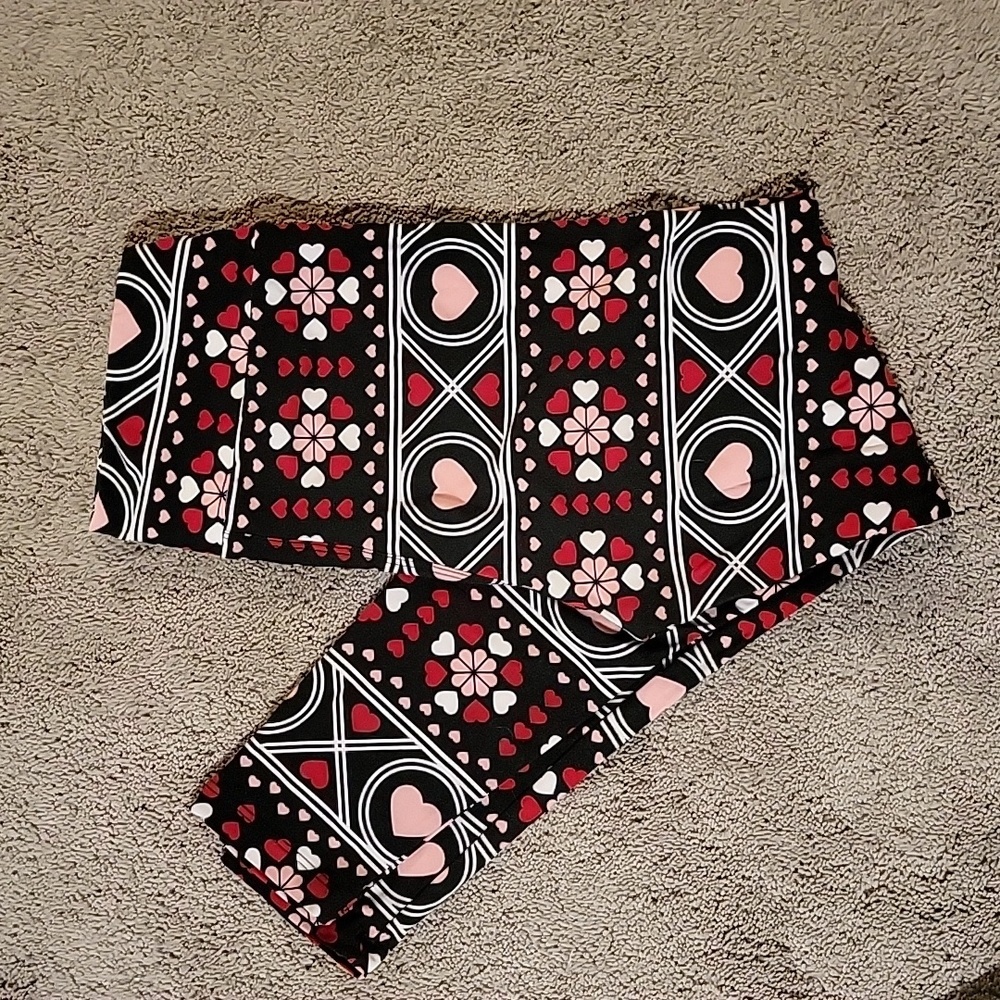 LuLaRoe Women's Heart Leggings - OS
